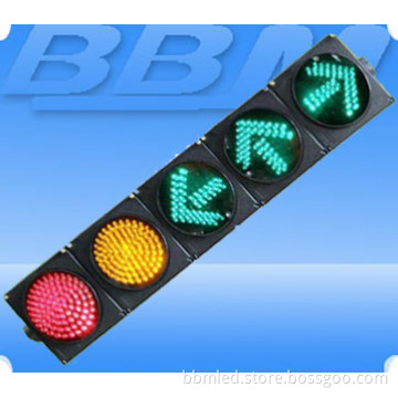 200mm (8") Small Fresnel Lens Red+Yellow Ball + Green Arrow Traffic Signal (JD200-3-55FLA)